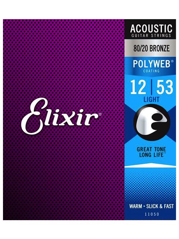 Elixir Acoustic 80/20 Bronze With Polyweb Coating 12-53