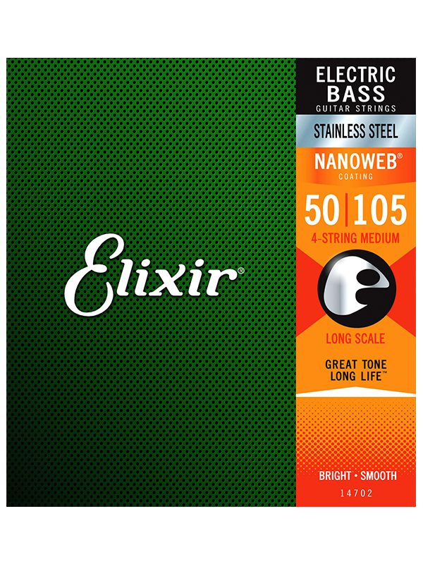 Elixir Electric Bass Stainless Steel With Nanoweb Coating 50-105