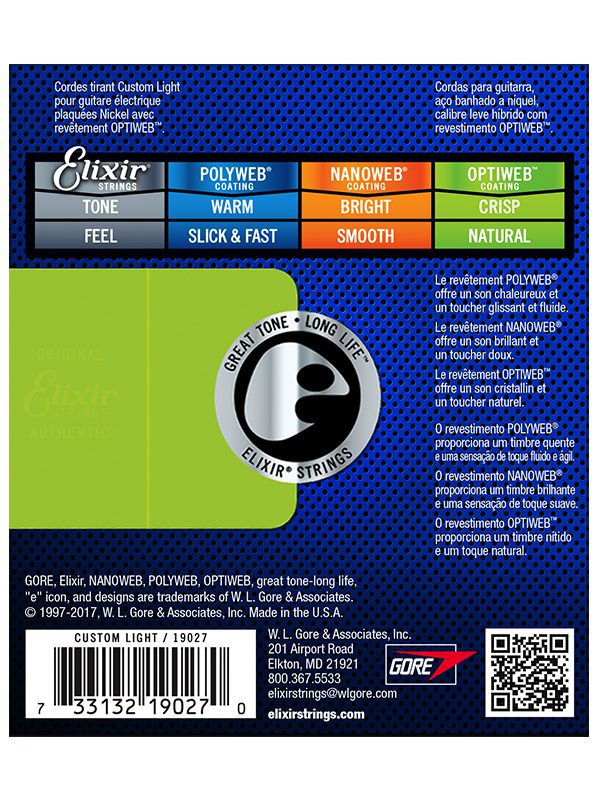 Elixir Electric Nickel Plated Steel With Optiweb Coating 9-46 - Image 2