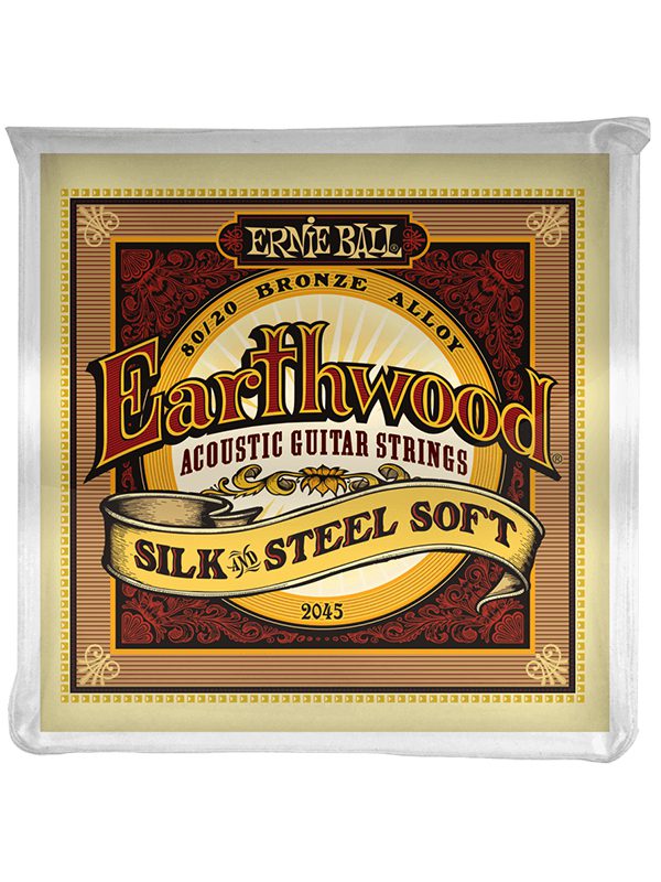 Ernie Ball Earthwood Silk & Steel Soft 80/20 Bronze Acoustic Guitar Strings 11-52 Gauge
