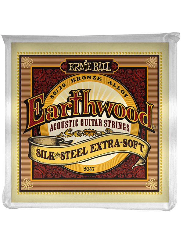 Ernie Ball Earthwood Silk & Steel Extra Soft 80/20 Bronze Acoustic Guitar Strings 10-50 Gauge