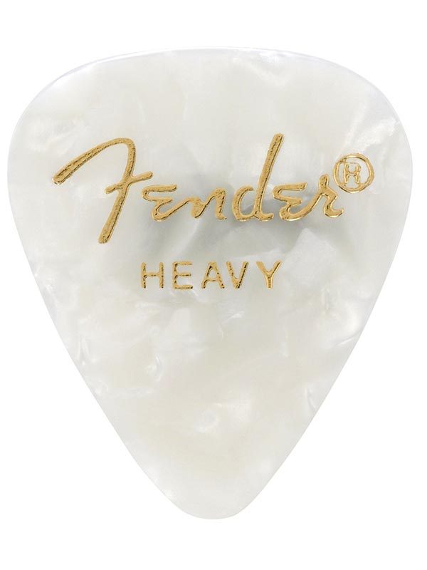 Fender 351 SHAPE PREMIUM PICKS -12 COUNT PACK HEAVY white moto
