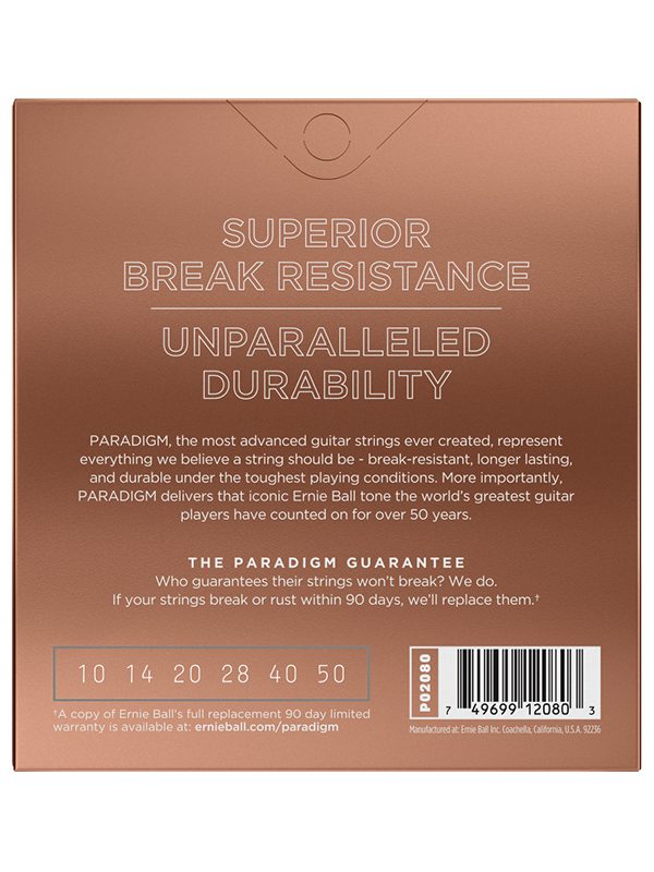 Ernie Ball Paradigm Extra Light Phosphor Bronze Acoustic Guitar Strungs 10-50 Gauge - Image 2