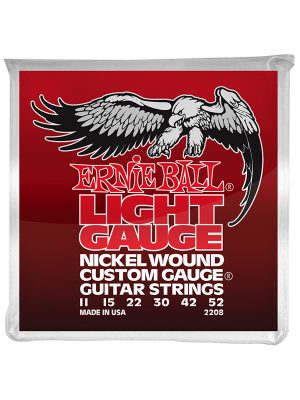 Ernie Ball Light Nickel Wound W/ Wound G Electric Guitar Strings 11-52 Gauge