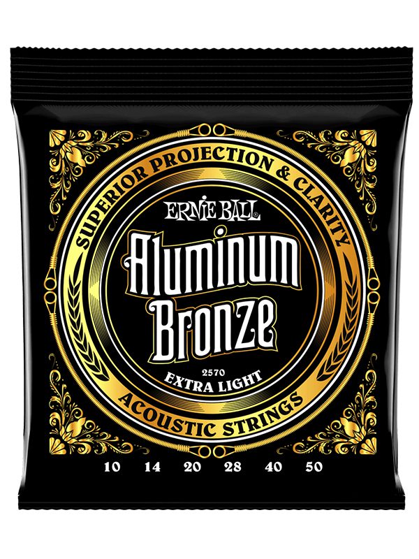Ernie Ball Extra Light Aluminum Bronze Acoustic Guitar Strings 10-50 Gauge