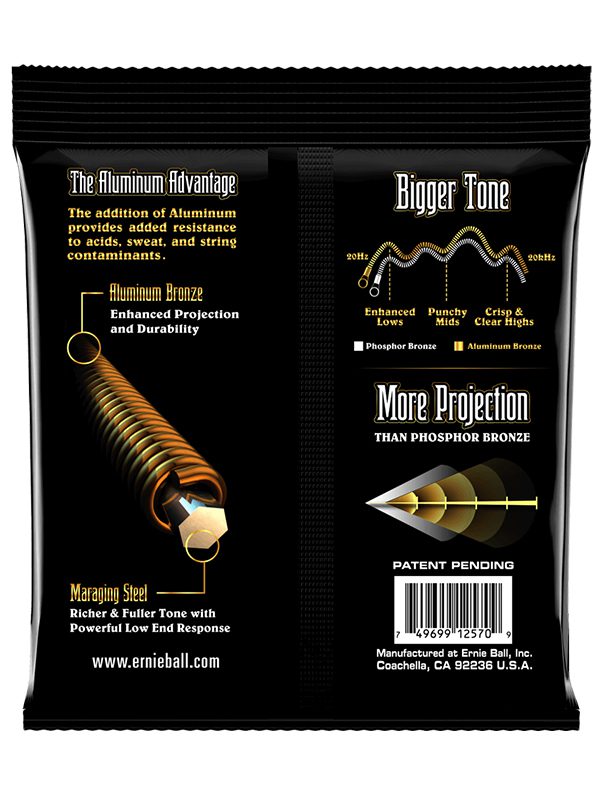 Ernie Ball Extra Light Aluminum Bronze Acoustic Guitar Strings 10-50 Gauge - Image 2