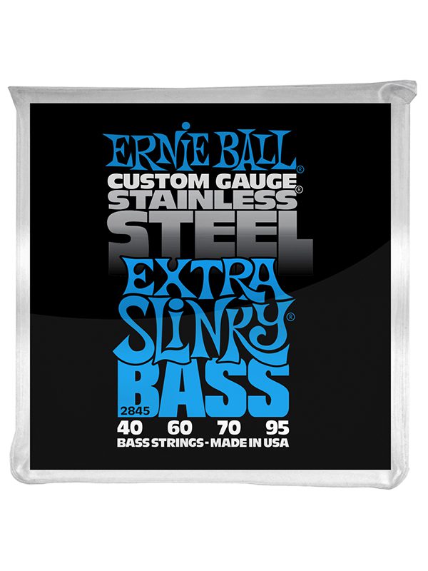 Ernie Ball Extra Slinky Stainless Steel Electric Bass Strings - 40-95 Gauge