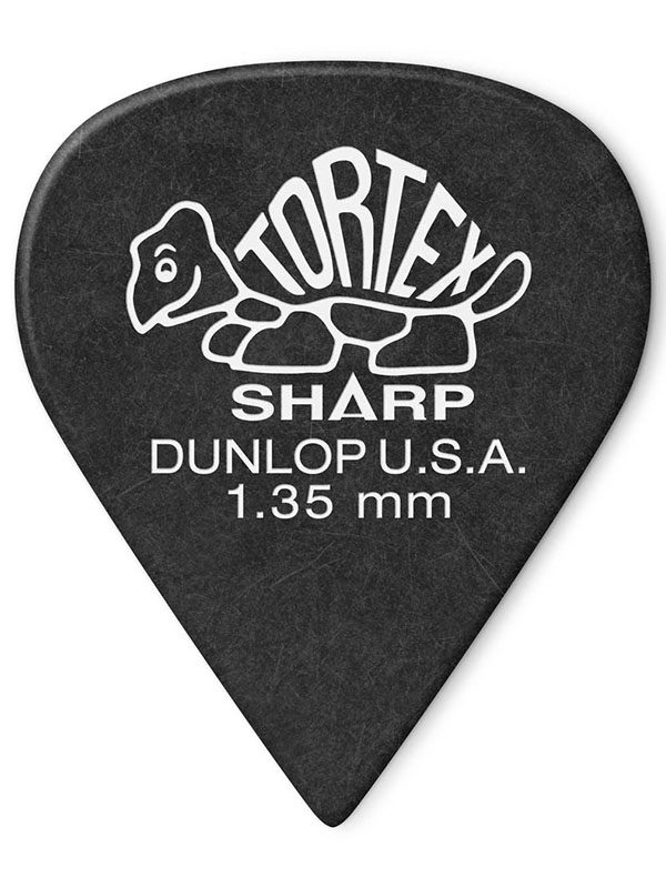 Dunlop Tortex Sharp Guitar Pick 1.35mm 12pack