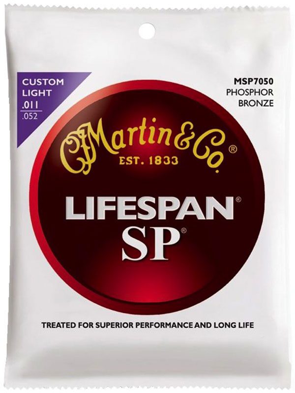 Martin SP Lifespan 92/8 Phosphor Bronze Custom Light Acoustic Strings