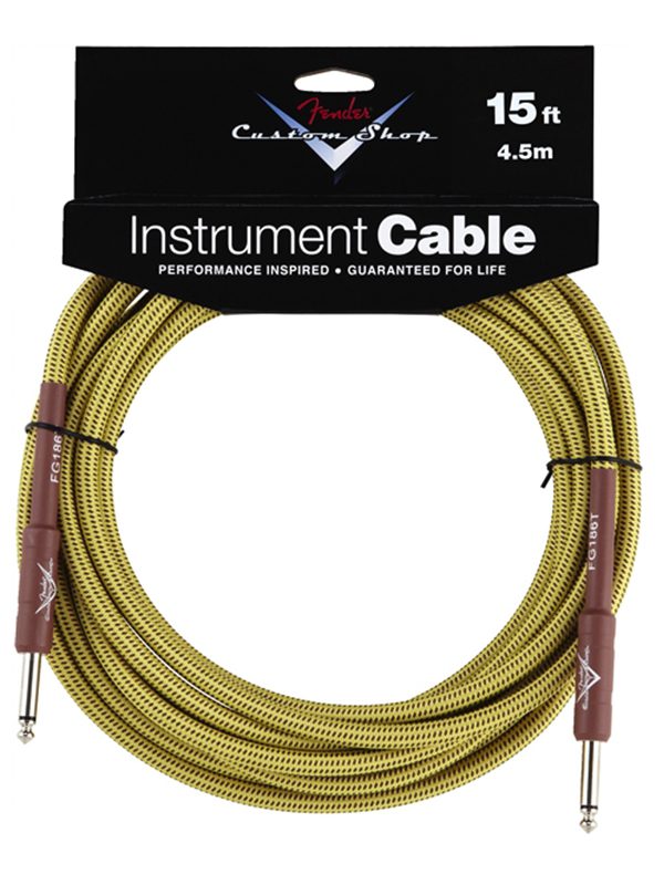 (Fender Custom Shop Cables  4.5m Tweed (Straight-Straight Angle