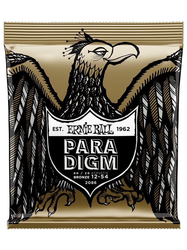 Ernie Ball Paradigm Medium Light 80/20 Bronze Acoustic Guitar Strings 12-54 Gauge