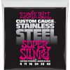 Ernie Ball Super Slinky Stainless Steel Wound Electric Guitar Strings 9-42 Gauge