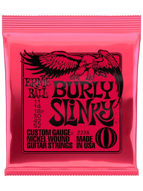 Ernie Ball Burly Slinky Nickel Wound Electric Guitar Strings - 11-52 Gauge