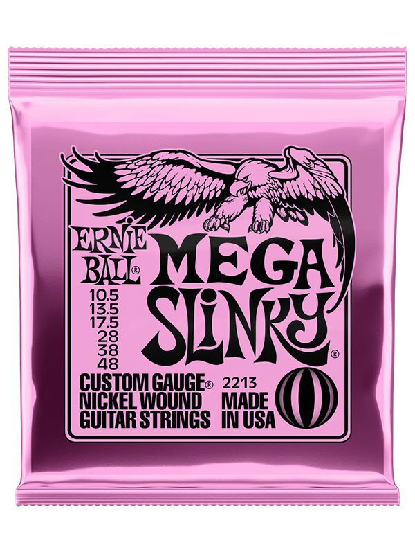Ernie Ball Mega Slinky Nickel Wound Electric Guitar Strings 10.5-48 Gauge
