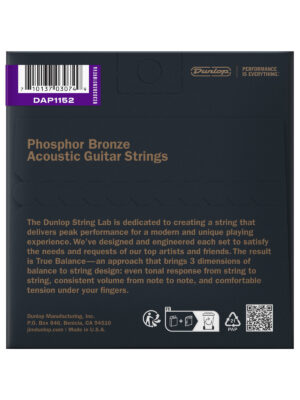 Dunlop Phosphor Bronze Acoustic Guitar Strings 11-52 Gauge