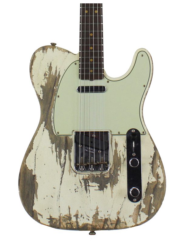 Fender Custom Shop Limited Edition 1963 Tele Heavy Relic, Super Faded Olympic White - Image 3