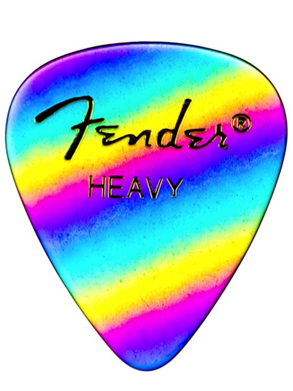 پیک گیتار فندر Fender 351 Shape Graphic Rainbow Heavy Picks