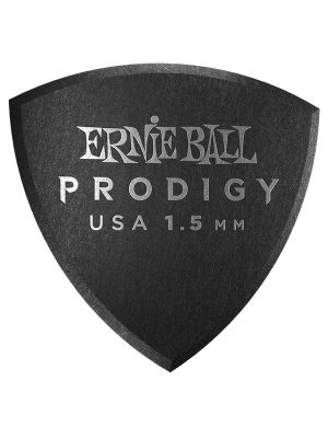 Ernie Ball 1.5MM Black Large Shield Prodigy Picks 6-Pack