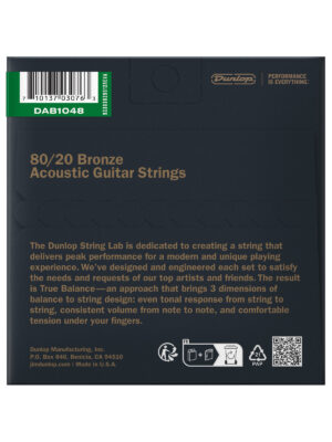 Dunlop 80/20 Bronze Acoustic Guitar Strings 10-48