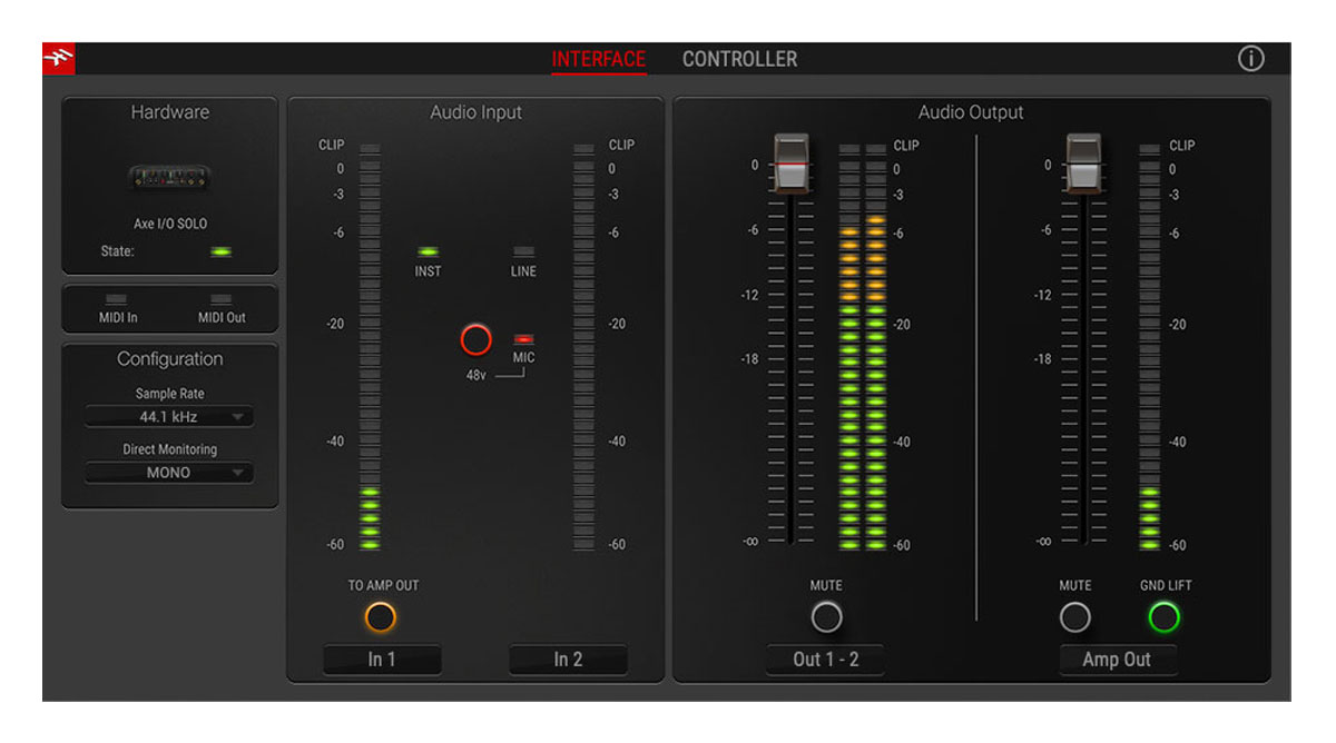 IK Multimedia AXE I/O Solo Control Panel