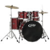 PDP Center Stage 5-piece Complete Drum Set with Cymbals Ruby Sparkle