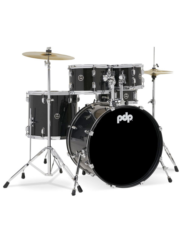 PDP Center Stage 5-piece Complete Drum Set with Cymbals Gold Sparkle