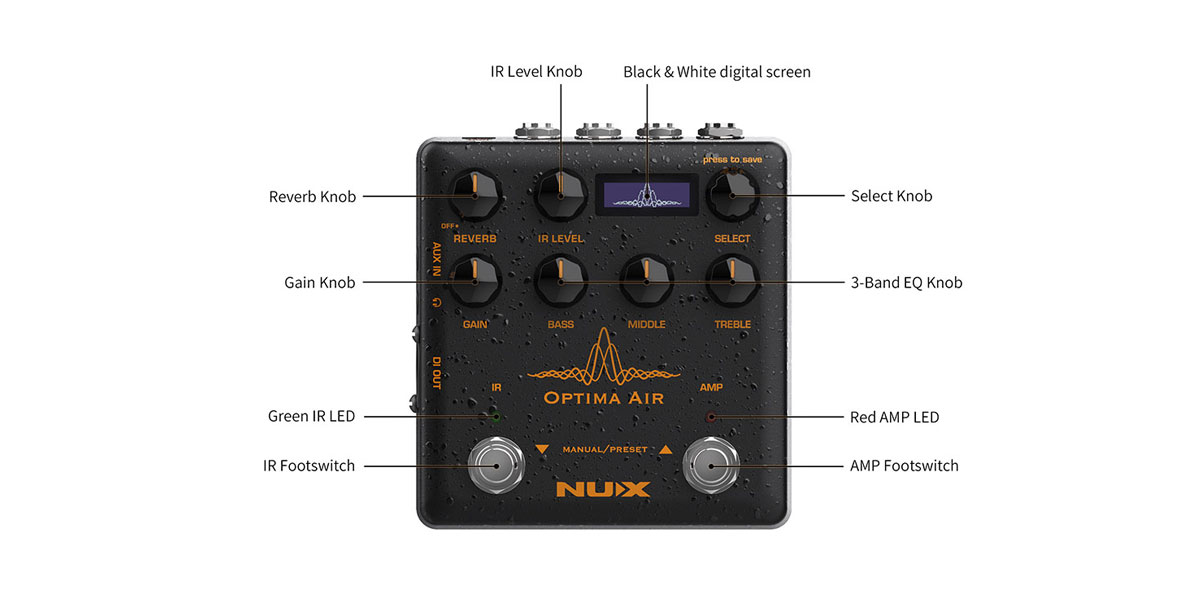 افکت شبیه ساز NUX NAI-5 Optima Air Guitar Simulator