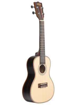 Kala Solid Spruce Top Striped Ebony Concert With Bag