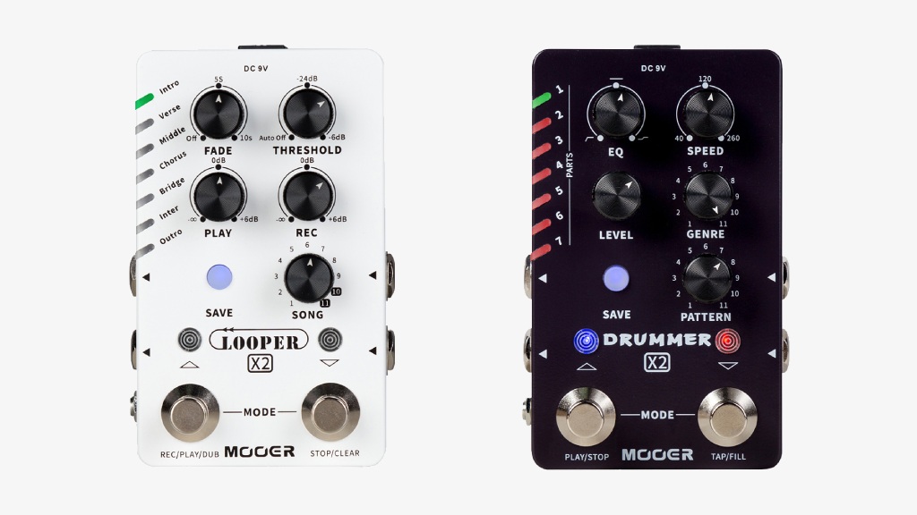 Looper X2 و Drummer X2: دو پدال کاربردی از Mooer