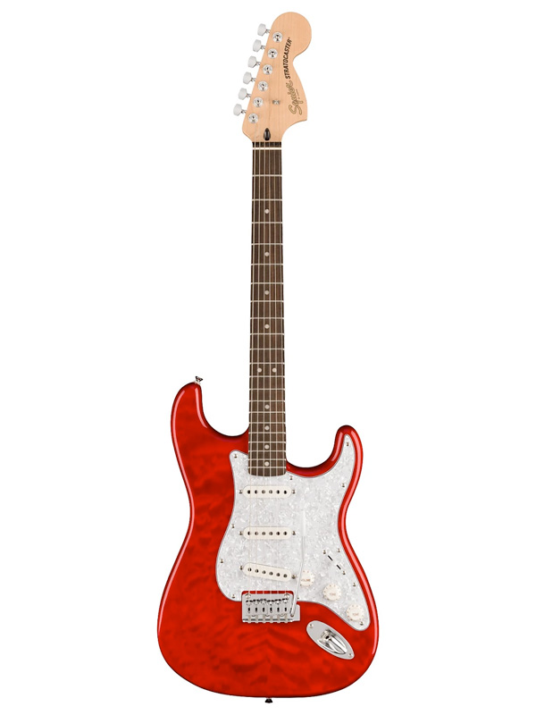 Squier FSR Affinity Series Stratocaster QMT Crimson Red Transparent