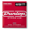 سیم گیتار بیس Dunlop Dual Dynamic Layered Twin Alloy Hybrid Wound Nickel Bass Strings 45-125