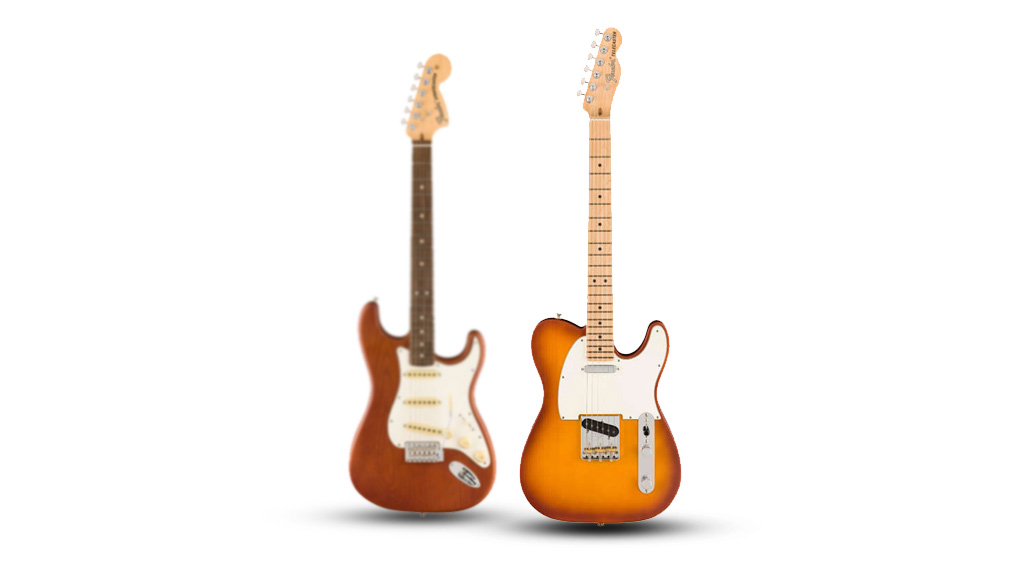 گیتار الکتریک فندر Limited Edition American Performer Timber Telecaster و Limited Edition American Performer Timber Stratocaster