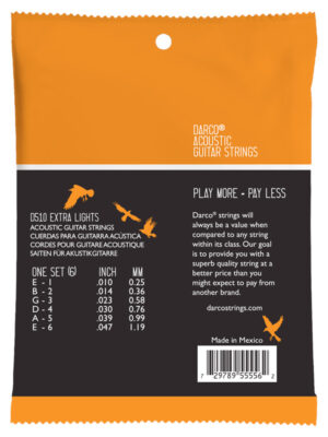 Martin Darco 80/20 Bronze Acoustic Guitar Strings Extra Light 10-47