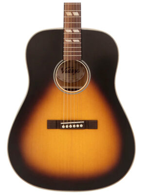 Vintage Historic Series Dreadnought Acoustic Guitar Vintage Sunburst
