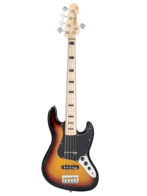 Vintage VJ75 ReIssued 5-String Bass Sunburst