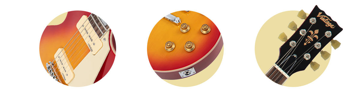 Vintage V100P ReIssued Cherry Sunburst