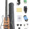 Donner HUSH-X Travel Electric Guitar Kit Natural