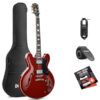 Donner DJP-1000 Semi-Hollow Electric Guitar Kit Red