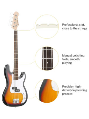 Donner DPB-510S Bass Guitar Kit Sunburst