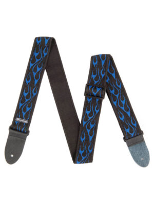 استرپ گیتار دانلوپ Classic Flambe Blue Strap