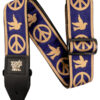 Ernie Ball Navy Blue & Beige Peace Love Dove Jacquard Guitar Strap