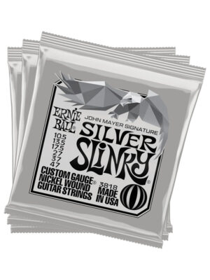 Ernie Ball John Mayer Silver Slinky Signature Electric Guitar Strings 10.5-47 Gauge 3-Pack