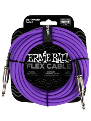 Ernie Ball Flex Instrument Cable Straight/Straight 20ft Purple