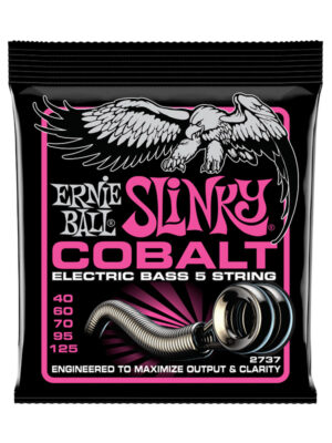 Ernie Ball Super Slinky Cobalt 5-String Electric Bass Strings 40-125 Gauge
