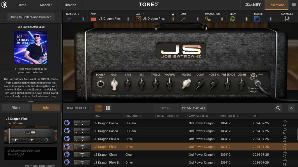 همکاری IK Multimedia و جو ستریانی در ساخت یک نسخه ویژه از پدال TONEX One