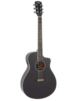 Vintage Pacific Coast Series Electro-Acoustic Guitar Midnite Black