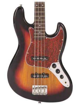 Vintage V49 Coaster Series Bass Guitar 3-Tone Sunburst