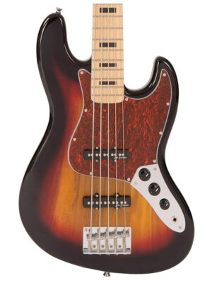 Vintage V495 Coaster Series 5-String Bass Guitar 3-Tone Sunburst