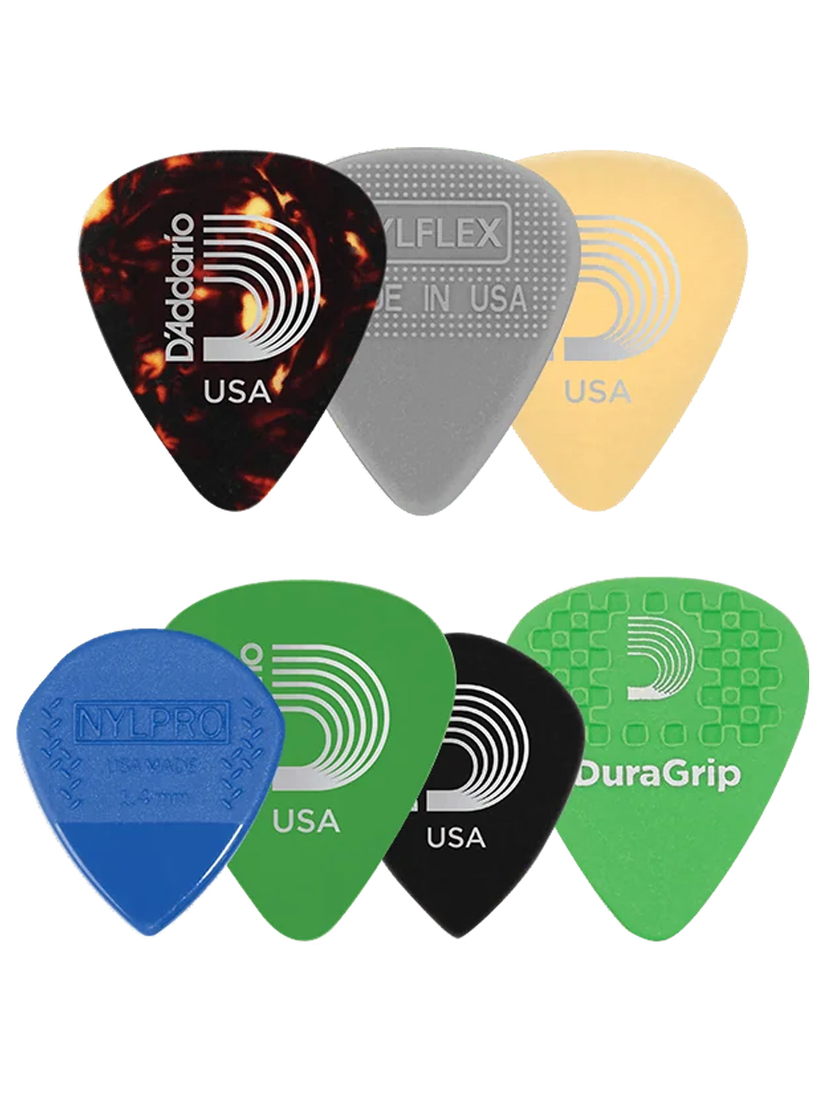 D’Addario Guitar Pick Variety Pack Medium Gauge (7 Pack)