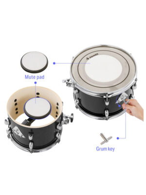 Donner DDS-520 5-Piece Drum Set with Practice Mute Pad